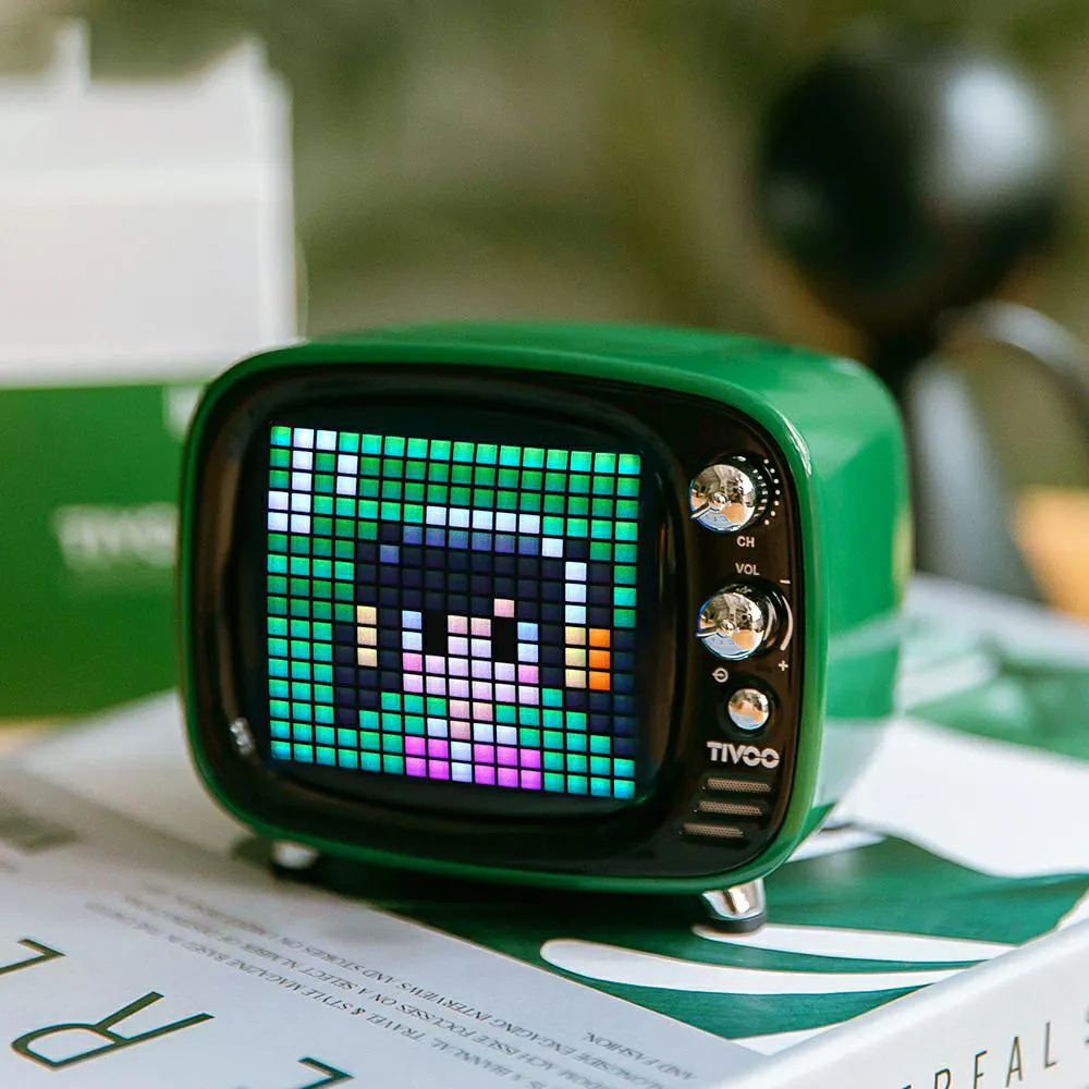 Divoom Tivoo Portable Blue tooth speaker Smart Clock Alarm Pixel Art DIY by App LED Light Sign in decoration Unique gift