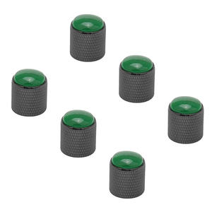 Op maat gemaakte CNC-gedraaide metalen zwarte gitaarpedaalknop - geanodiseerd aluminium met stelschroef - Product Image 6