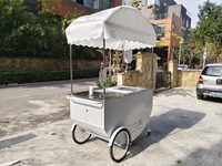 Chariot à glace à vendre, chariot à glace à pousser à la main, chariot mobile à glace pour mariage