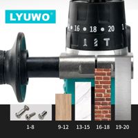Бесщеточная аккумуляторная ударная дрель-шуруповерт LYUWO с металлическим патроном-трещоткой и дополнительной рукояткой для работ по бетону