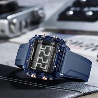 Jam Tangan Pria Poedagar E123 Trendy Original Digital LED Display Tahan Air Multifungsi Elektronik Olahraga Reloj Montre