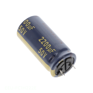 ตัวเก็บประจุแบบมีรูผ่าน2200 uF 20% 50V ตัวเก็บประจุแบบ EEU-FC1H222E 2200 uF ของแท้ - Product Image 1