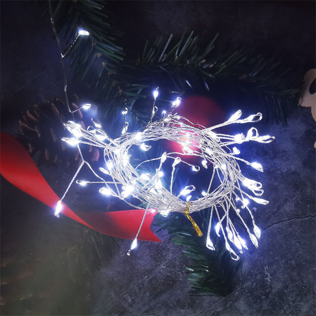 Decorative Cluster Chain Light Warm White 100LED Holiday fairy Light for Indoor and Outdoor Use