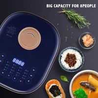 Cuisinière à riz intelligente multifonctionnelle 4L avec tasse à mesurer, revêtement antiadhésif, programmation de la minuterie, contrôle numérique IH pour 4-5 7-8 personnes