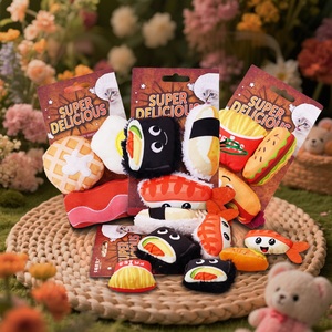 3 pak mainan mewah kucing <span class=keywords><strong>Catnip</strong></span> Sushi mainan kucing Set Burger berbulu lucu mainan kucing dengan <span class=keywords><strong>Catnip</strong></span> - Product Image 2