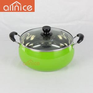 Designs modernes <span class=keywords><strong>de</strong></span> <span class=keywords><strong>batterie</strong></span> <span class=keywords><strong>de</strong></span> <span class=keywords><strong>cuisine</strong></span>, peinture haute <span class=keywords><strong>définition</strong></span>, marmite à soupe perlée, pot en forme d'arc avec poignées en bakélite à double rivets - Product Image 5