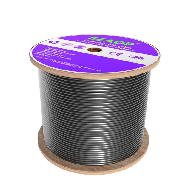 Pass Test Network Cable Cat8 Cat7 SFTP LAN Cable 300M 500M 22AWG Shielding CableCat 8 Copper Conductor Cat 7  Telecommunication