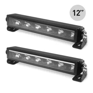 Ip68 su geçirmez Led ışık Bar 12 "45W Led iş lambası şeridi 12V tek ışık çubuğu Wranglers SUV kamyon ATV Offroad