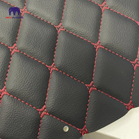 Kulit imitasi PVC modis ramah lingkungan dengan pola timbul dan lapisan busa untuk aksesori dekorasi furnitur kursi mobil