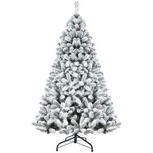 Sapin de Noël à charnière floqué en PVC de haute qualité 7.5ft ignifuge respectueux de l'environnement pour les décorations de Noël artificiel - Product Image 1