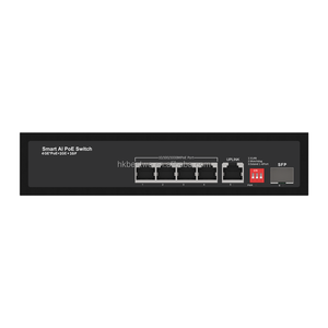 Commutateur PoE AI 4 ports de haute qualité avec 10/100/1000Mbps Gigabit Ethernet 250m étend la capacité 12Gbps IP30 certifié CE/RoHS/FCC - Product Image 3