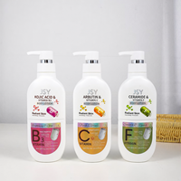 Koleksi Lotion Tubuh Vitamin 500ml dengan Varian A, B3, C, E, dan F untuk Melembapkan Kulit Kering dan Kulit Lembut Bercahaya Label Pribadi