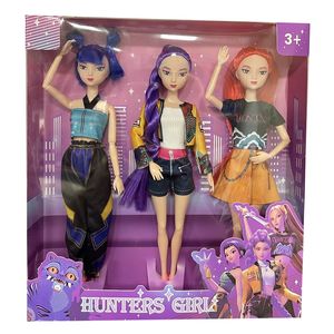 Nouvelle Arrivée Figurine K-pop Demon Hunters en PVC Corps Solide avec Lumière Colorée et Thème Musical - Product Image 1