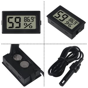 Digital Mini Reptile Tank Terrarium Thermo Hygrometer Thermometer With <b>Humidity</b> Wire Sensor Probe - Product Image 2