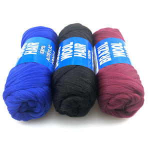Pelo de lana brasileña de 25 metros y 70g al por mayor <span class=keywords><strong>para</strong></span> trenzar hilos acrílicos, <span class=keywords><strong>hilo</strong></span> de tejer a máquina, fibra de alta temperatura - Product Image 3