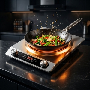 Cocina de Inducción Portátil de 2000W, Cocina Eléctrica Impermeable de Acero Inoxidable para Uso en Hoteles y Autocaravanas YLM-LX500 - Product Image 4