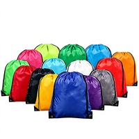 Sac à cordon personnalisé en gros, unisexe, en nylon, léger, en polyester, pour le shopping, la promotion et la gym