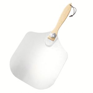 Pelle à <span class=keywords><strong>pizza</strong></span> en alliage d'aluminium à prix abordable avec manche en bois, résistante au lave-vaisselle - Product Image 4