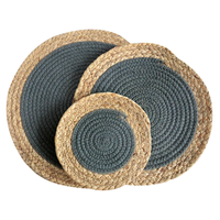 Napperons tissés en paille de coton Isolation thermique ronde Sous-verres de tasse Différents types Tapis de table à manger