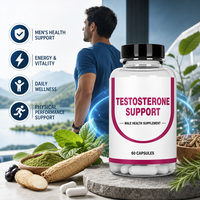 Capsules de soutien à la santé masculine OEM, formule à base de plantes naturelles, complément alimentaire pour l'énergie et la vitalité, fabricant