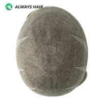Toupet disponible en 64 couleurs pour hommes, cheveux humains, dentelle suisse complète, système de cheveux indiens