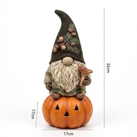 L'usine de décoration d'Halloween personnalisée produit des Figurines de lanterne naine et citrouille Figurines de nain de jardin Figurines d'anime
