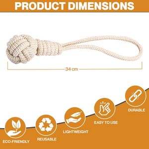 Ensemble de jouets à mâcher pour chien en corde de chanvre naturelle écologique avec corde en coton durable - Product Image 3
