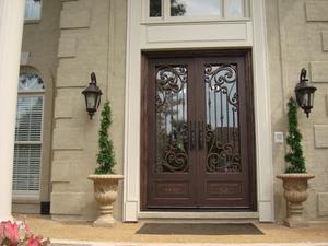 ประตูเหล็กฝรั่งเศสแบบหรูหราพร้อมแผงกระจกและโครงเหล็กสำหรับบ้าน สำนักงาน และการใช้งานเชิงพาณิชย์ เหล็กเส้นขนาด 14x14 มม. - Product Image 3