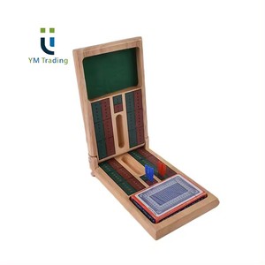 Yuming Xách Tay Gấp Bằng Gỗ <span class=keywords><strong>Cribbage</strong></span> Hội Đồng Quản Trị Trò Chơi Thiết Lập Deluxe Điểm Hội Đồng Quản Trị & Nhựa Pegs Bảng Loại Poker - Product Image 3
