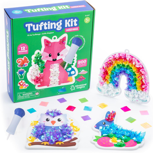<span class=keywords><strong>Kit</strong></span> d'activités sensorielles éducatives DIY Safe Tool pour enfants : Tufting et Poke Art - Product Image 1