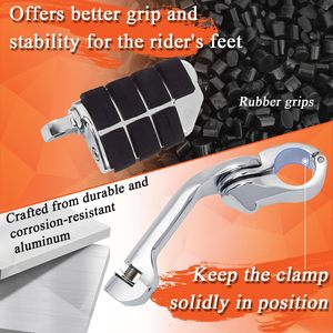 Supports de repose-pieds réglables personnalisables pour motos Harley Touring Street Glide Electra Glide Road King - Product Image 4