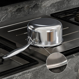 High Quality Modern Non-stick Coating Glass Cover Honeycomb Design Triply Stainless Steel 6-Piece Dishwasher Safe Cookware <b>Set</b> - Product Image 3
