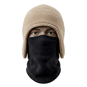 Unisex Winter <b>Warm</b> <b>Hat</b> with Ear Flaps Face Covering Soft Fleece Material Comfortable Outdoor Cold Weather Cap - Product Image 1