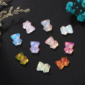 Strass en verre cristal Bobbi Bear 8x10mm à dos plat irisé pour nail art et accessoires de bijouterie DIY - Product Image 2