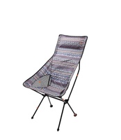 Chaise de camping à dossier haut avec coussin, chaise pliante, chaise de pique-nique, chaise de pêche, tabouret tactique