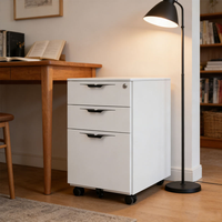 Armoire de classement mobile en acier à 3 tiroirs, design moderne et grande capacité, gain de place, pour usage bureautique, achat en gros