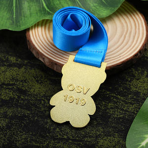 Medallas de fútbol para correr para niños, medallas de fútbol con dibujos animados, bonitos premios de equipo deportivo con estampado de Metal en Color, Mini medalla con cordón de cinta - Product Image 3