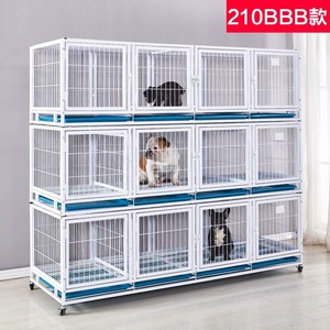 Gabbia per Allevamento e Ospedalizzazione di Cani e Gatti a Due o Tre Piani con Vassoio in Plastica Solida per Negozi di Animali Domestici - Product Image 4