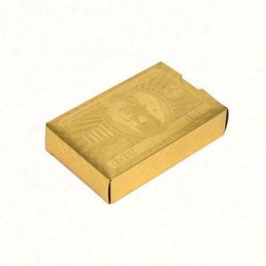 Jeu de cartes de poker personnalisé en or de haute qualité, cartes à jouer plaquées or imperméables - Product Image 4