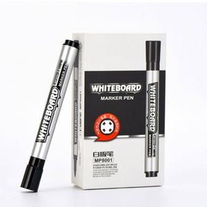 ปากกาไวท์บอร์ดแบบลบได้ กลิ่นน้อย สีดำ หัวแหลมแบบกระสุน แพ็ค 12 ด้าม 10 สี สำหรับใช้ในบ้านและสำนักงาน - Product Image 1