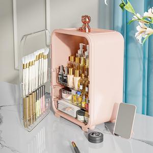 Cosmetic Storage <b>Box</b> With Drawers 12L Covered Compartments Desktop Organizer For <b>Makeup</b> Skincare Products - Product Image 3