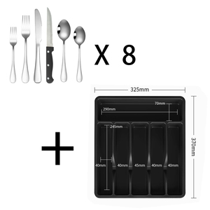49-Piece Silverware With Organiser Restaurant Flatware Stainless Steel Cutlery <strong>Set</strong> With Kitchen Drawer Organiser Tray - Product Image 4