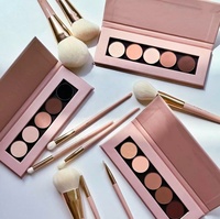 Palette de fards à paupières personnalisée avec logo, 5 couleurs, 26 mm, en métal, hautement pigmentée, imperméable, fard à paupières mat et scintillant
