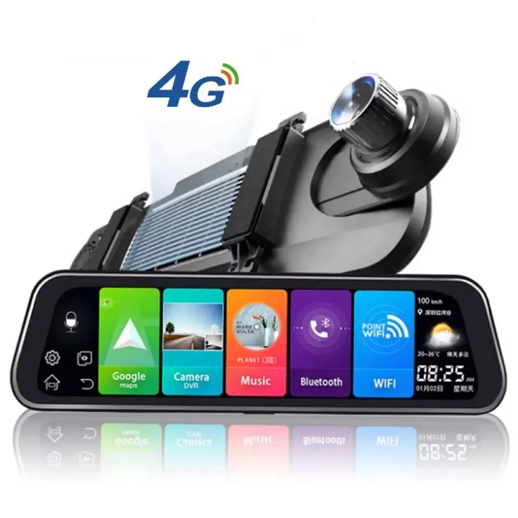 Cámara de vídeo con 2 lentes para salpicadero de coche, videocámara DVR 4g con WiFi, GPS, frontal y trasera, caja negra