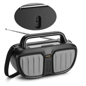 Enceinte solaire Bluetooth stéréo portable HF-F35 pour extérieur, avec basses puissantes, charge solaire, radio FM, prise en charge TF/USB - Product Image 1