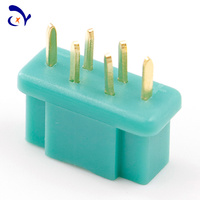 Connecteurs mâle femelle MPX plaqué or 24K à 6 broches 40A Contacts en cuivre 9P Accessoires de terrain d'aéromodélisme RC en nylon de qualité supérieure