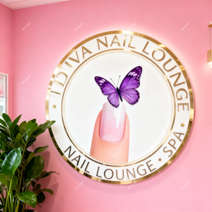 Letrero de Neón Acrílico de 12V con Envío Rápido, Letrero Redondo Iluminado para Interiores, Letrero Retroiluminado para Decoración de Uñas y Belleza - Product Image 1