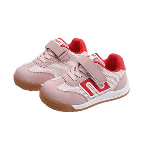 Zapatillas deportivas casuales de tobillo para niñas, novedad primavera-otoño 2026, ligeras para correr, suela TPR, malla de color en contraste, blancas - Product Image 5