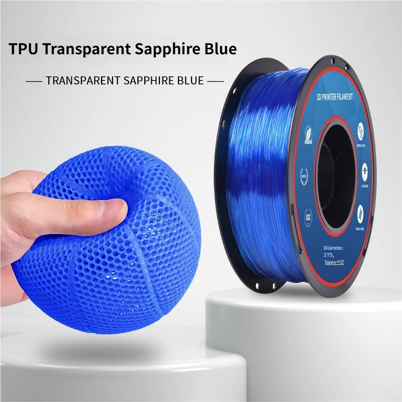 Transparent sapphire blue