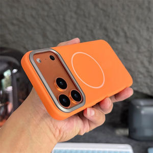 Custodia Magnetica Minimalista <span class=keywords><strong>Arancione</strong></span> Sottile per <span class=keywords><strong>iPhone</strong></span> 17 <span class=keywords><strong>Pro</strong></span> Max 16 15 14 13 12 <span class=keywords><strong>11</strong></span> <span class=keywords><strong>Pro</strong></span> Max Plus 16E Air Antiurto in PC Rigido - Product Image 3